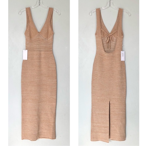 RONNY KOBO Darcy Open-Back Sleeveless Knit Maxi Dress in Lark/White - Picture 1 of 11